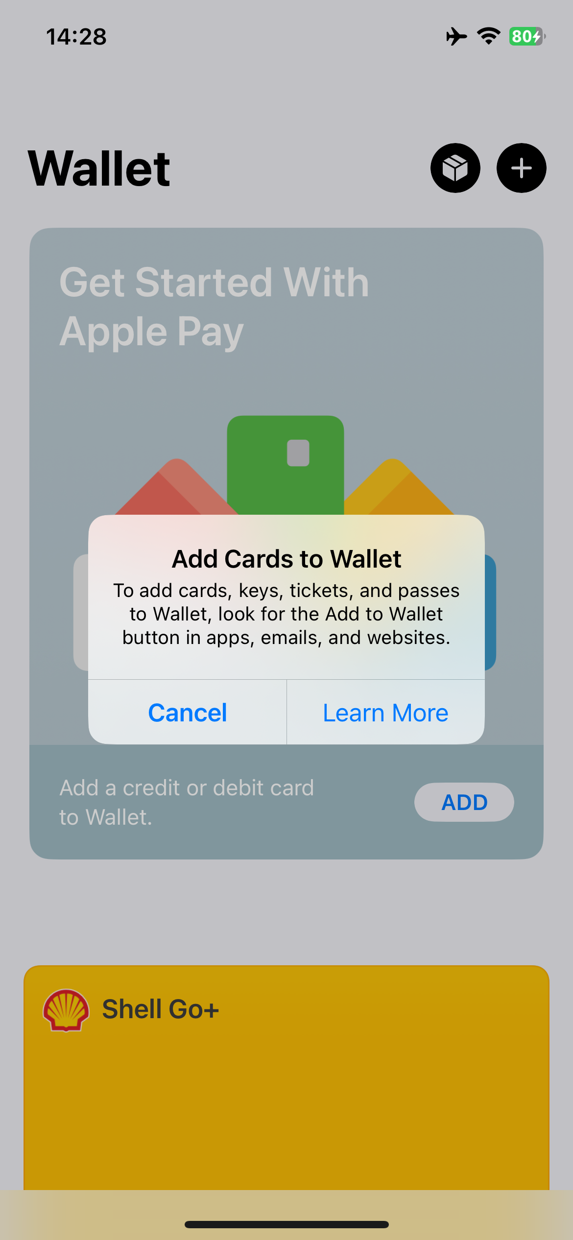 can't add suica card to apple wallet