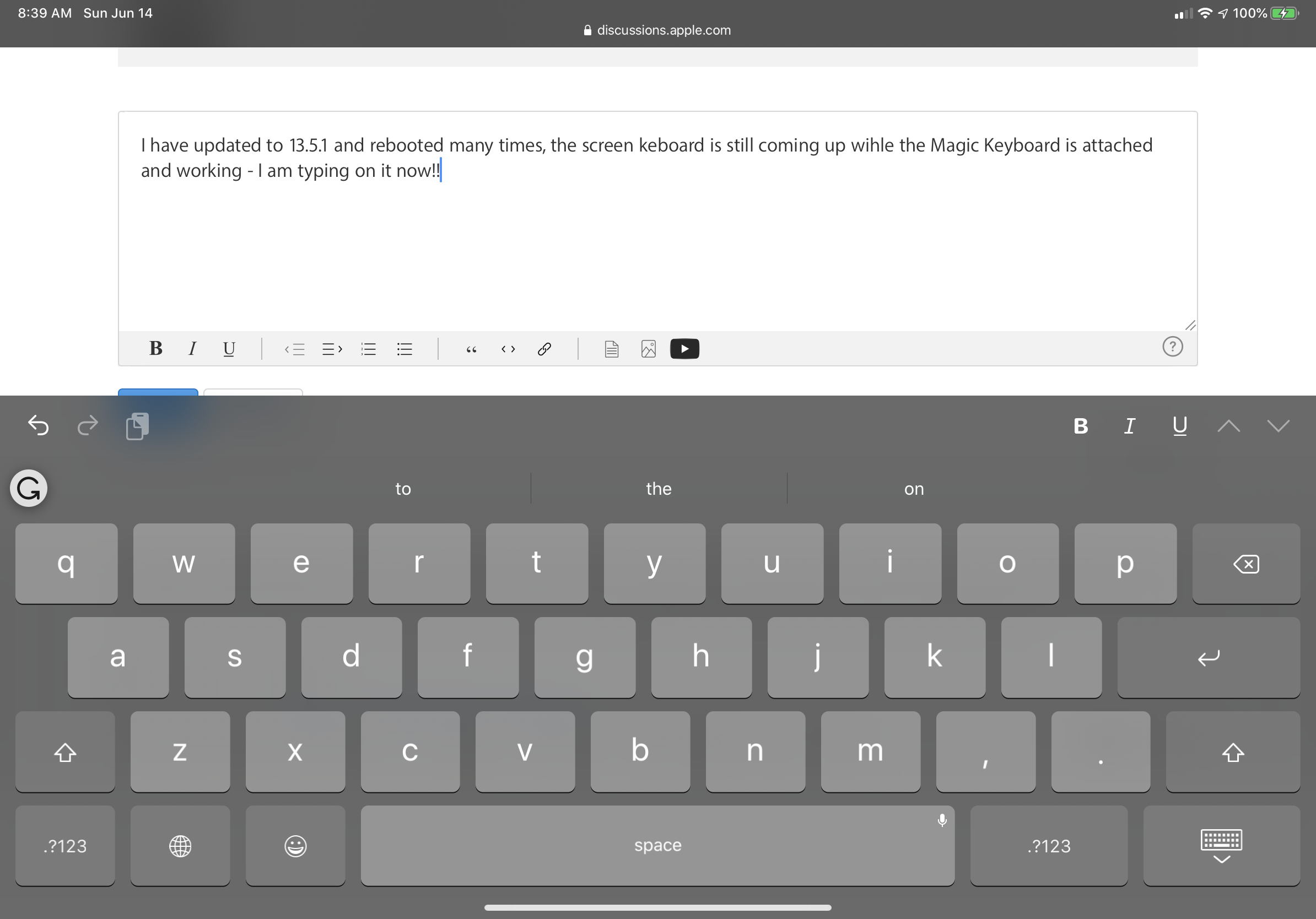 Apple Magic Keyboard typing fine but onsc… - Apple Community