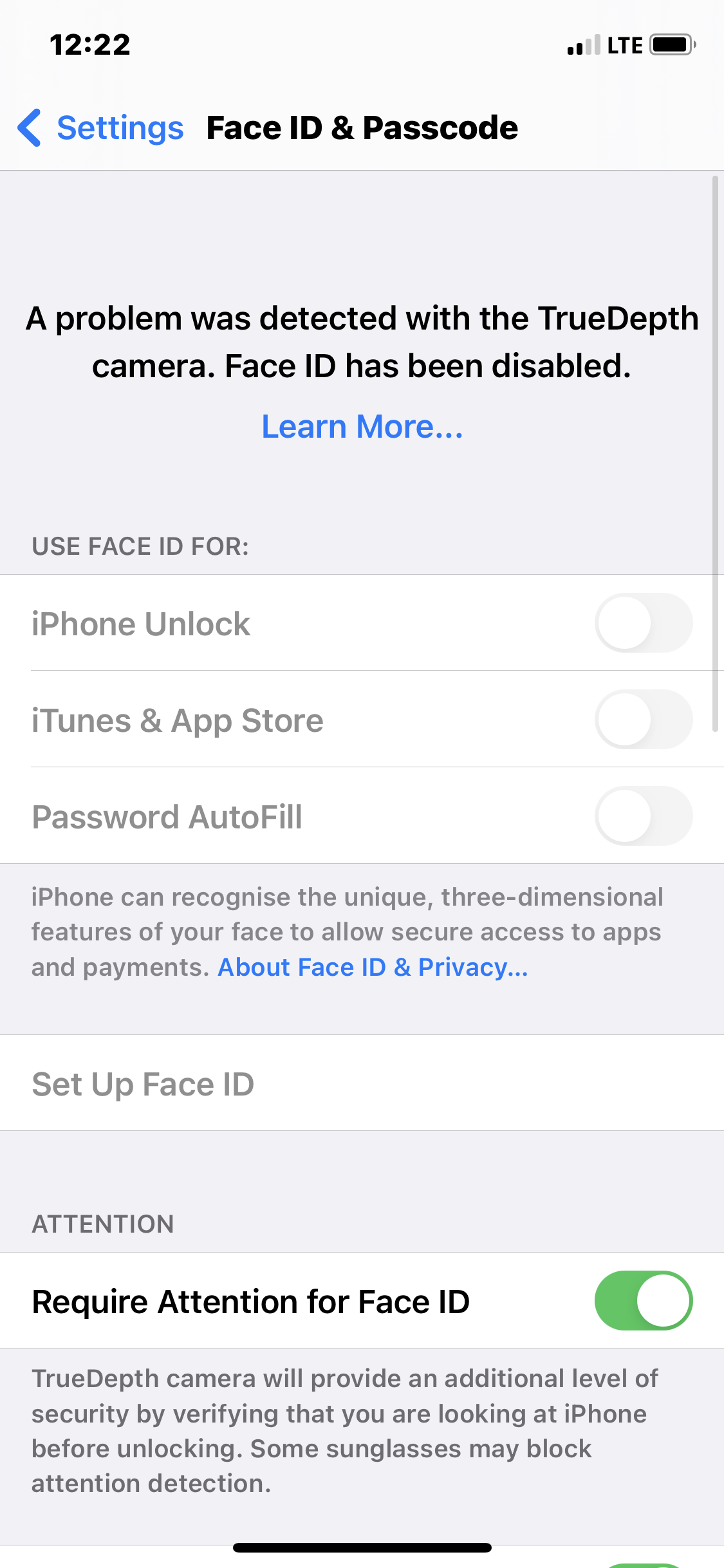 My iPhone Can't Find Face ID Lock Please … Apple Community