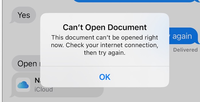 Share File Can't Open Document - Apple Community