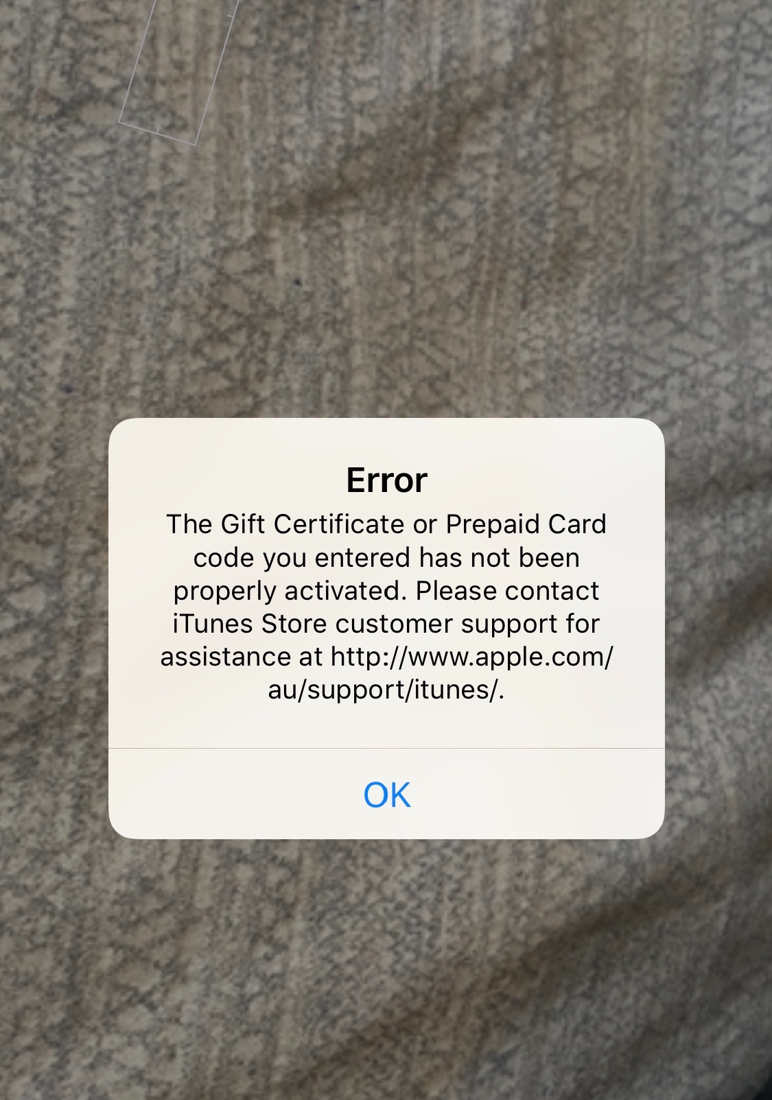 Code Not Properly Activated Apple Community