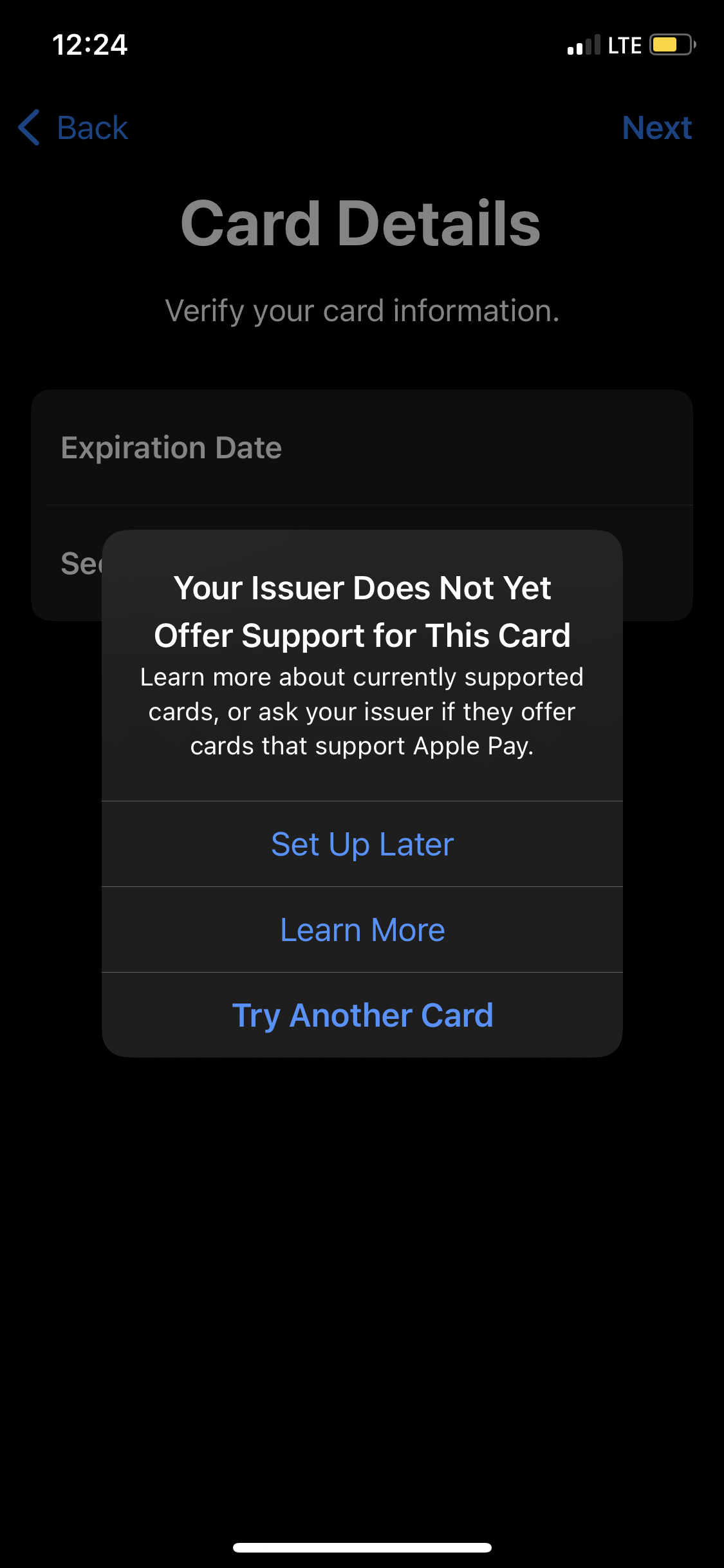 why my iphone XS accept my credit card pa… - Apple Community