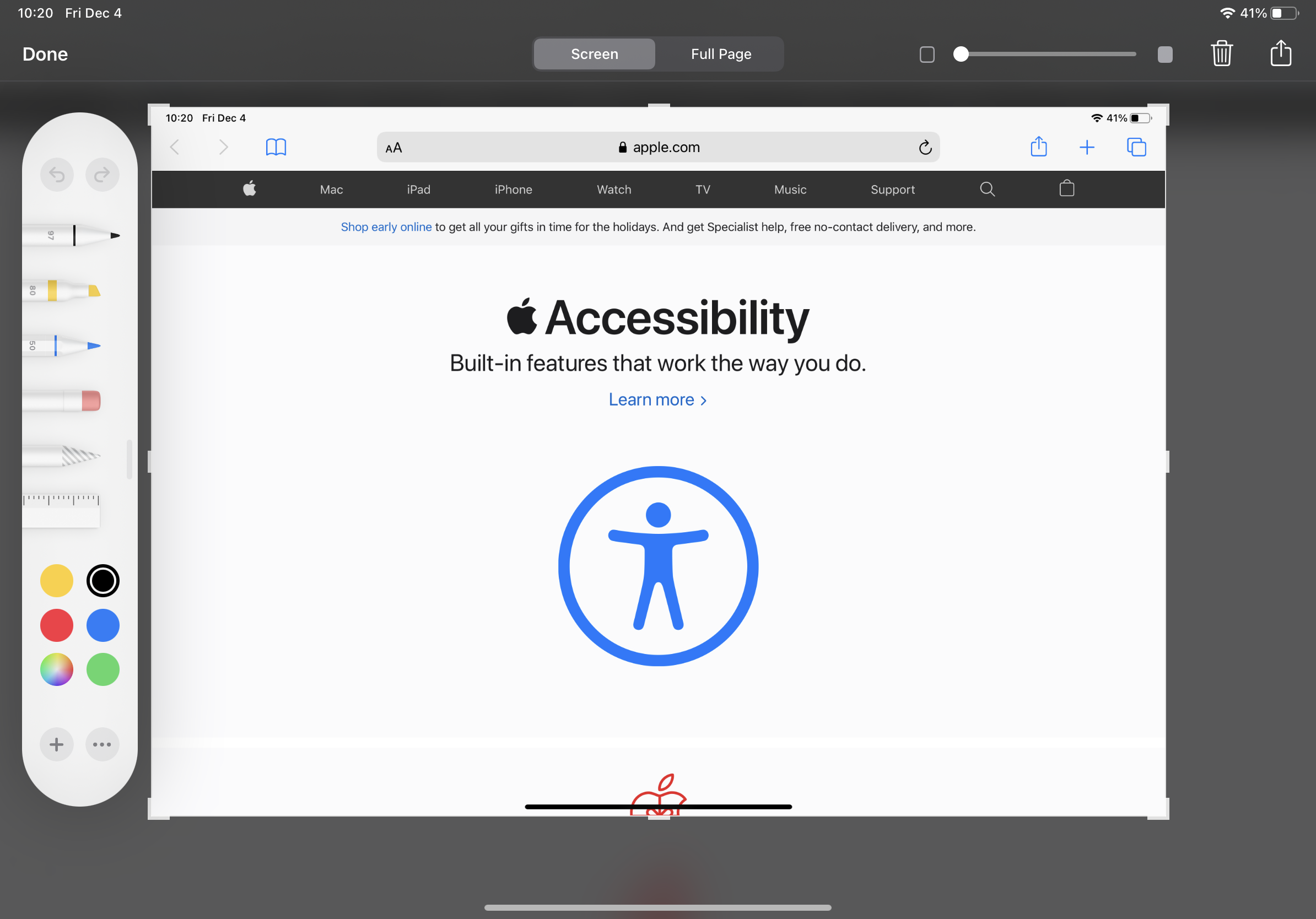 Taking And Editing Long Screenshot Apple Community
