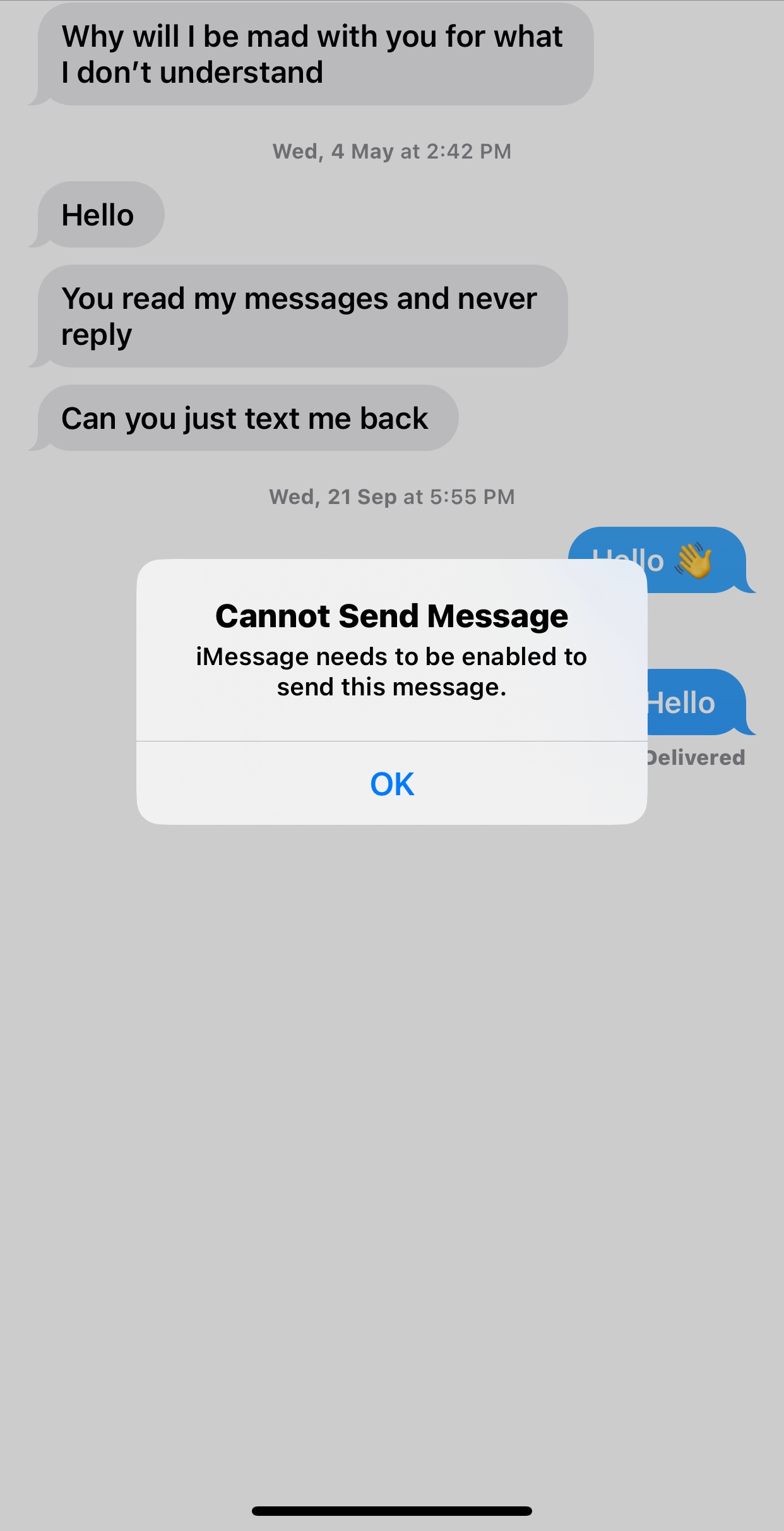 iMessage - why is recently send message d… - Apple Community