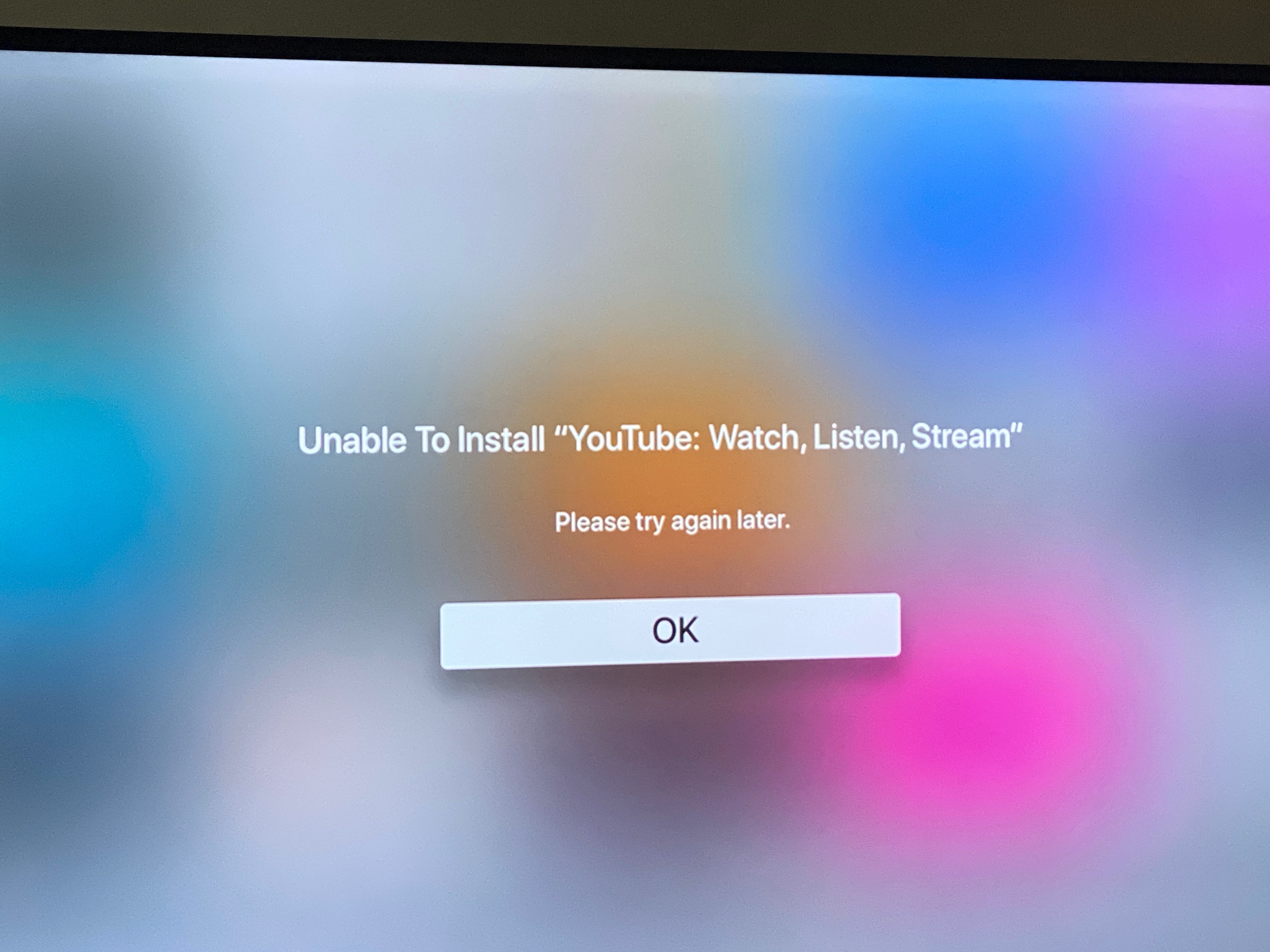 Apple TV unable to any - Apple Community