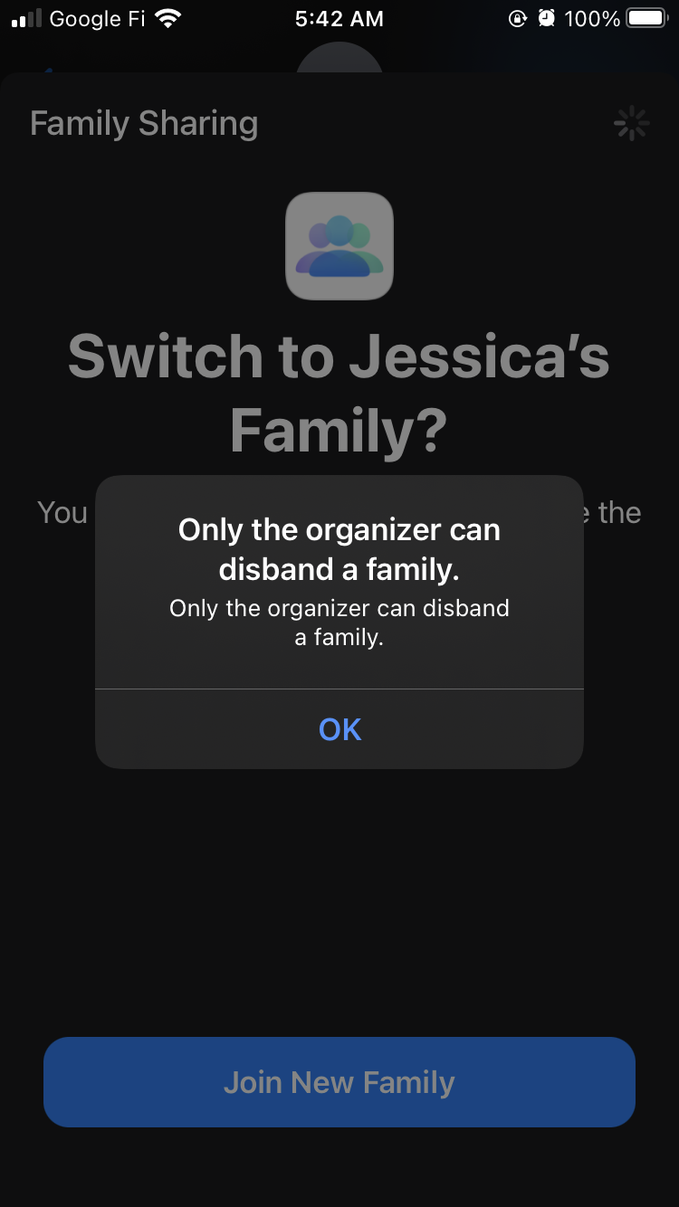 Family Sharing Stuck - Apple Community