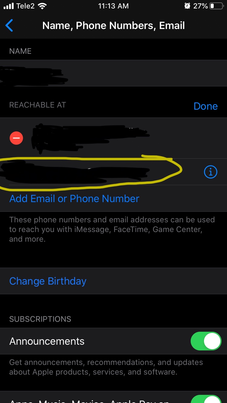 removing a contactable at email - Apple Community