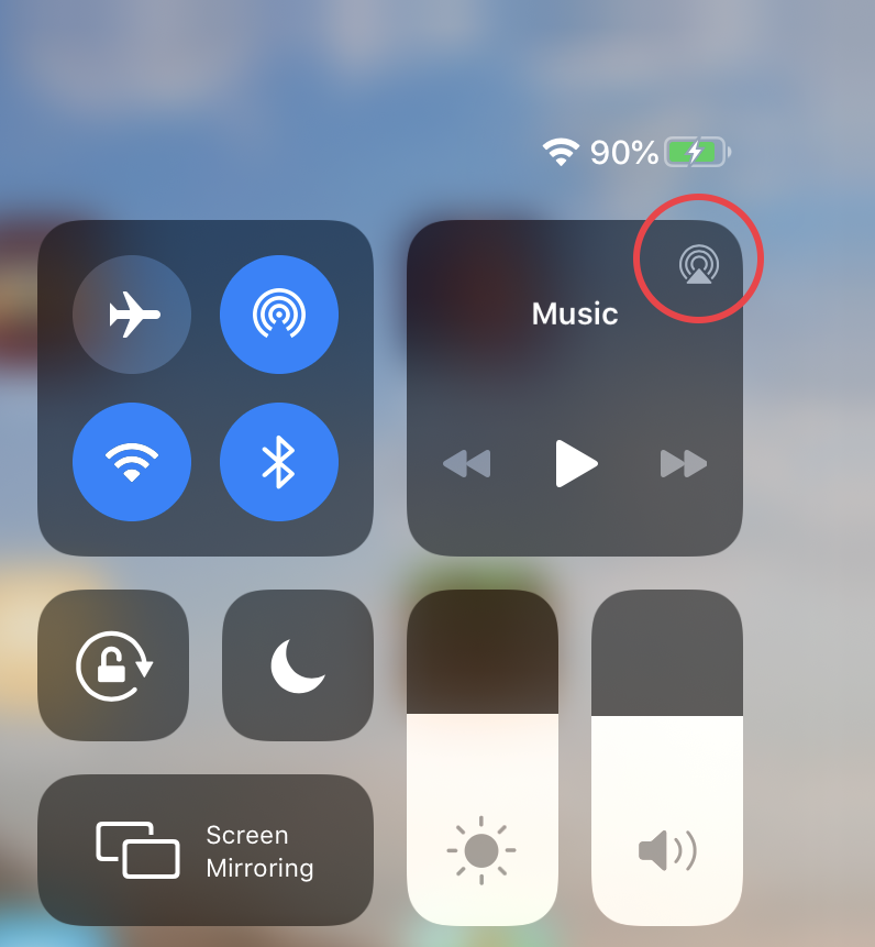 airplay icon iphone