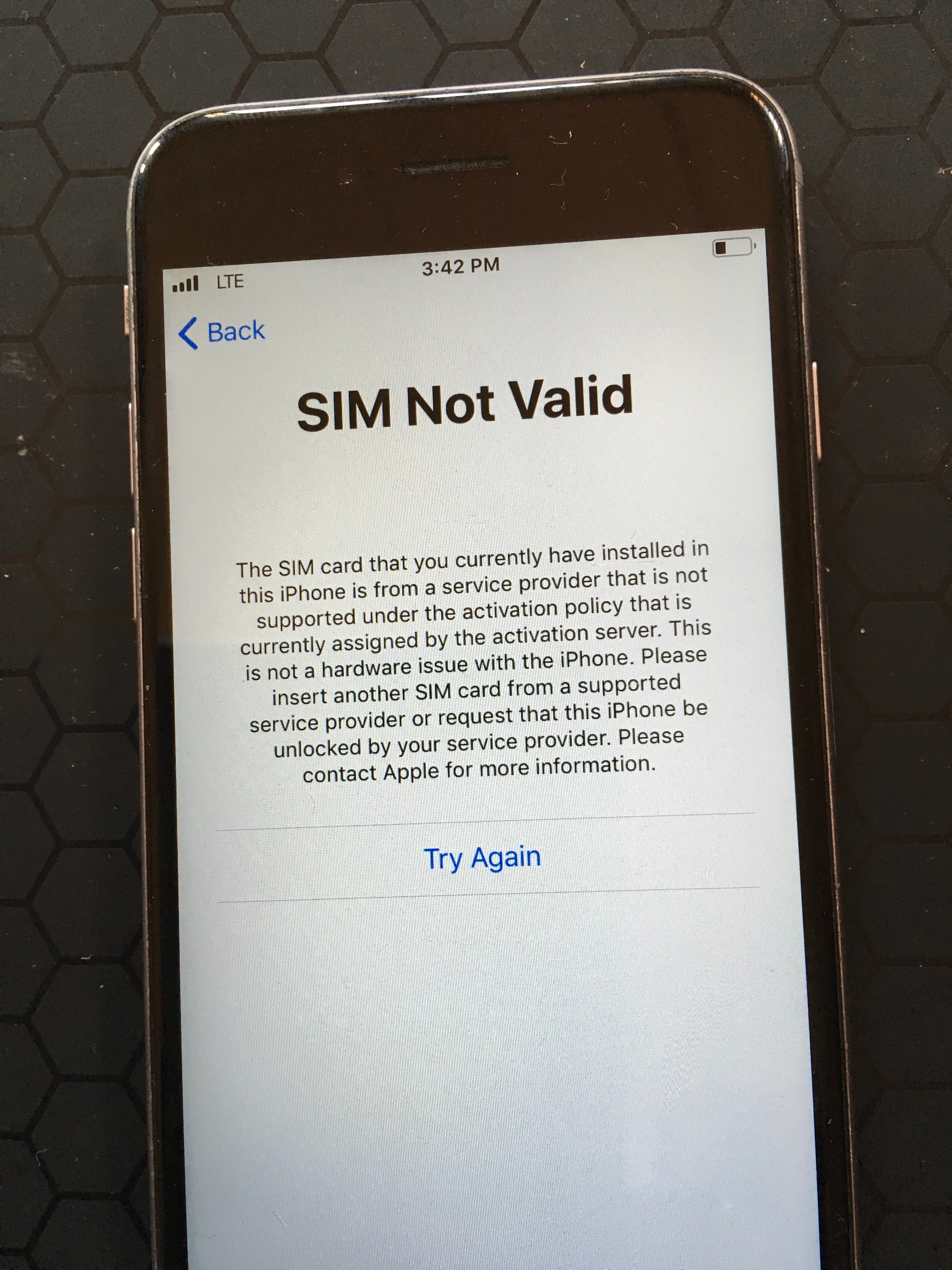 Iphone 6s Sim Not Valid Apple Community