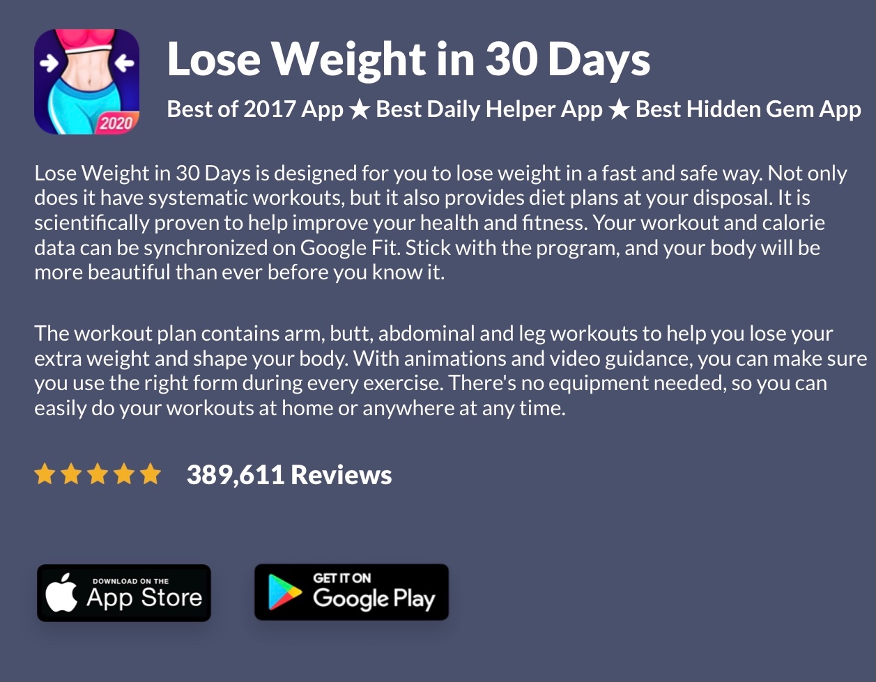 Lose Weight at Home in 30 Days - Apps on Google Play