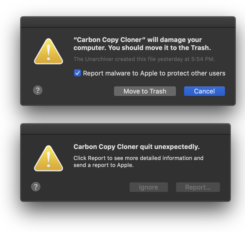 Carbon Copy Cloner Will Damage Your Co Apple Community