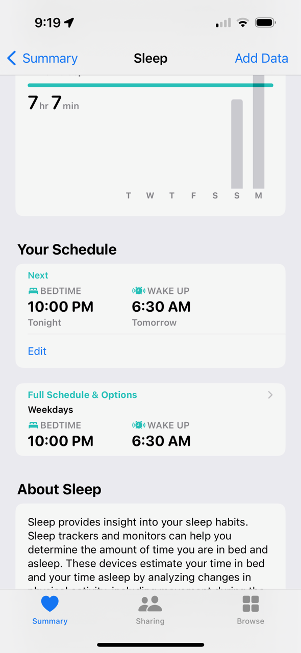 iWatch sleep schedule does not match iPho… Apple Community
