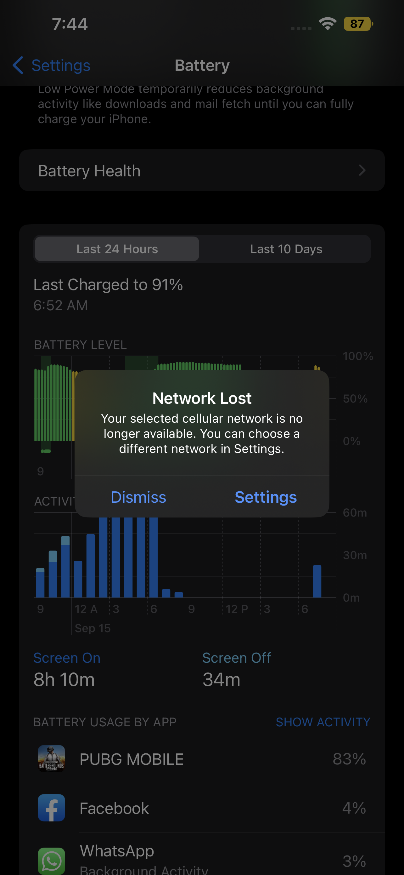 “Network Lost” Your selected cellular net… - Apple Community