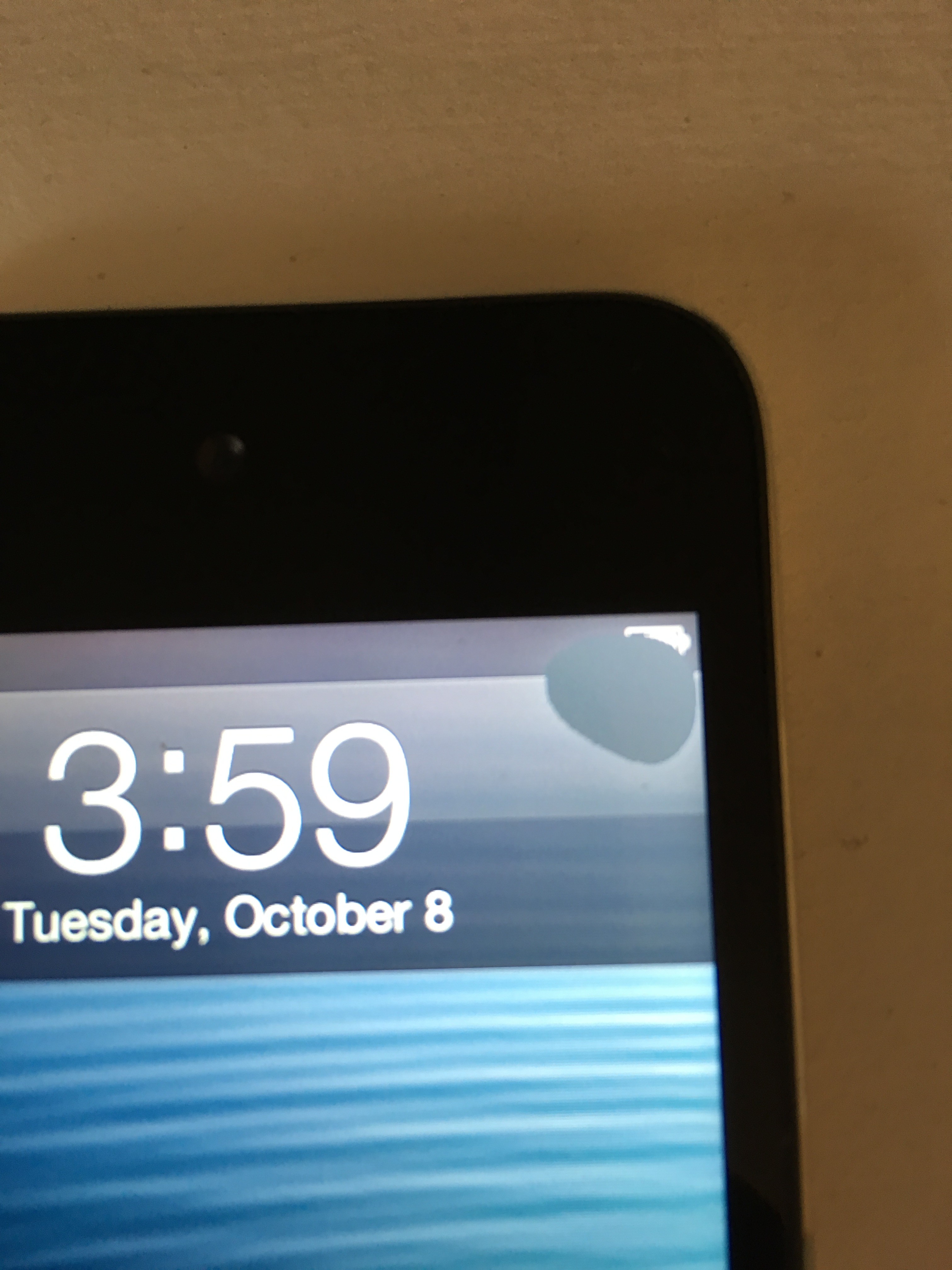 Grey Blob in Corner of iPod Screen Apple Community