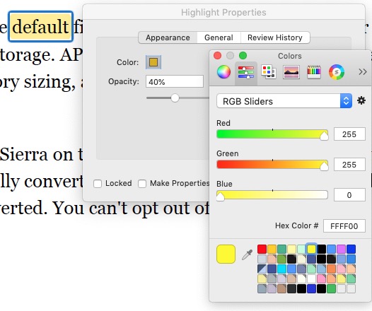 Highlight Colors In Preview Are Too Dark Apple Community