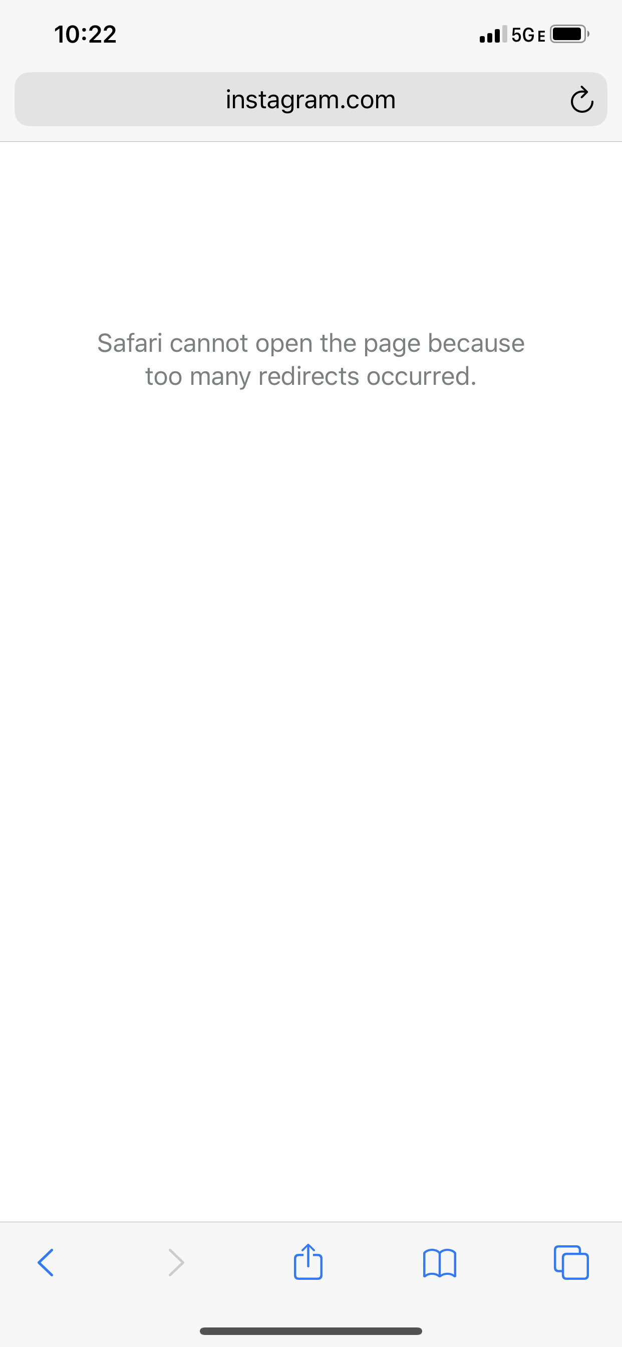 safari cant open page redirects