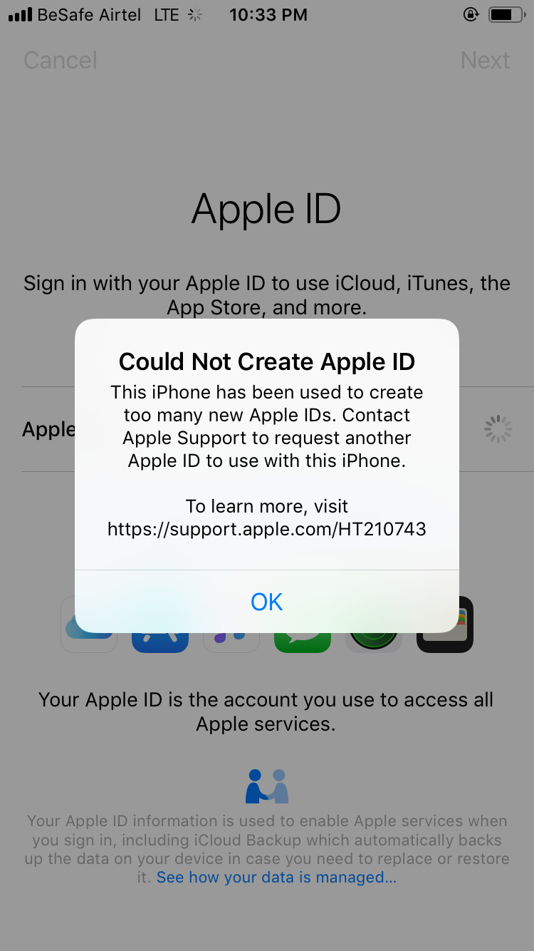 I have a problem creating apple ID - Apple Community