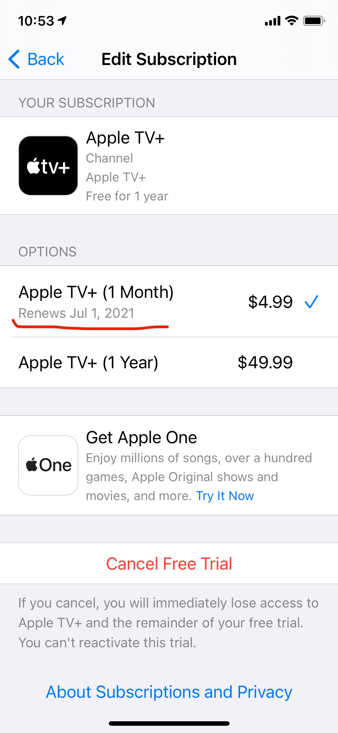 Does free Apple TV expire?
