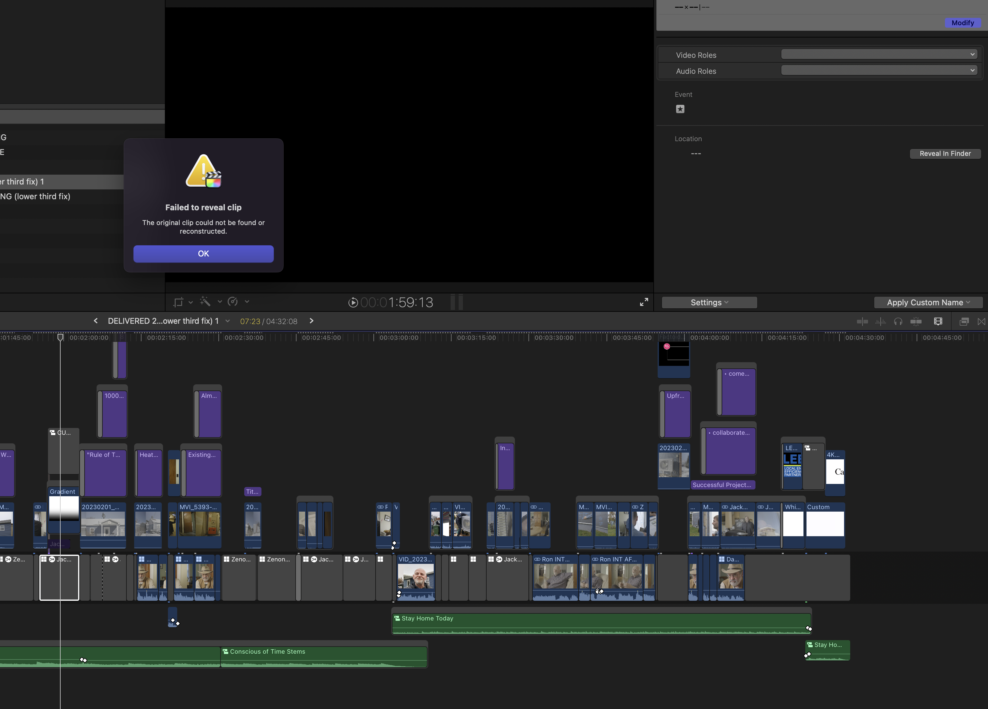 clips greyed out after importing XML, cli… Apple Community