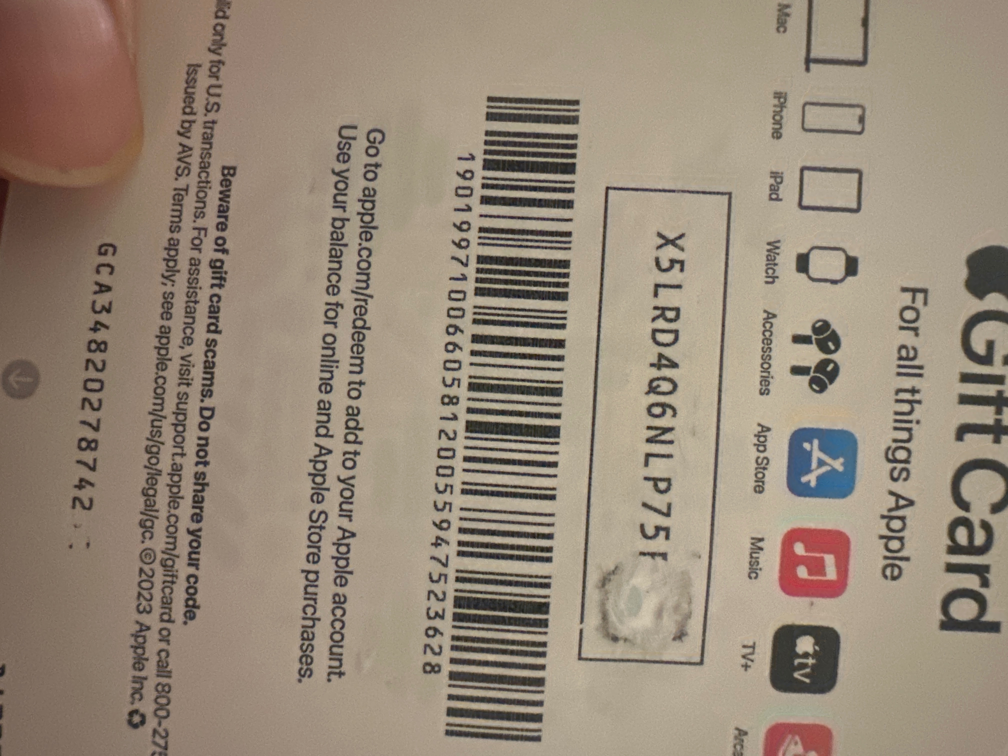 I purchased 50.00 apple gift card to give… - Apple Community