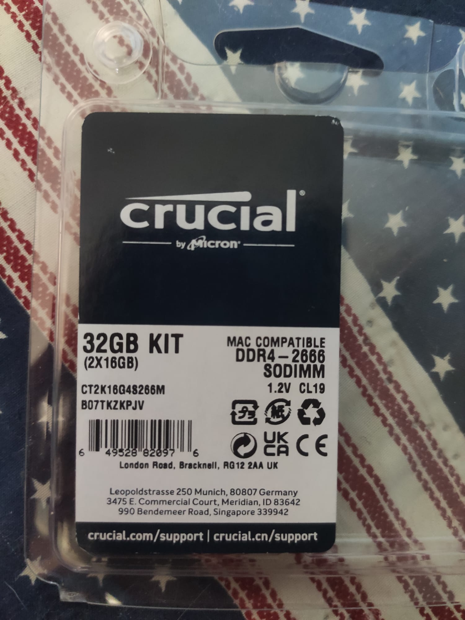 Crucial 32GB Kit (2x16GB) DDR4-2666 SODIMM for Mac