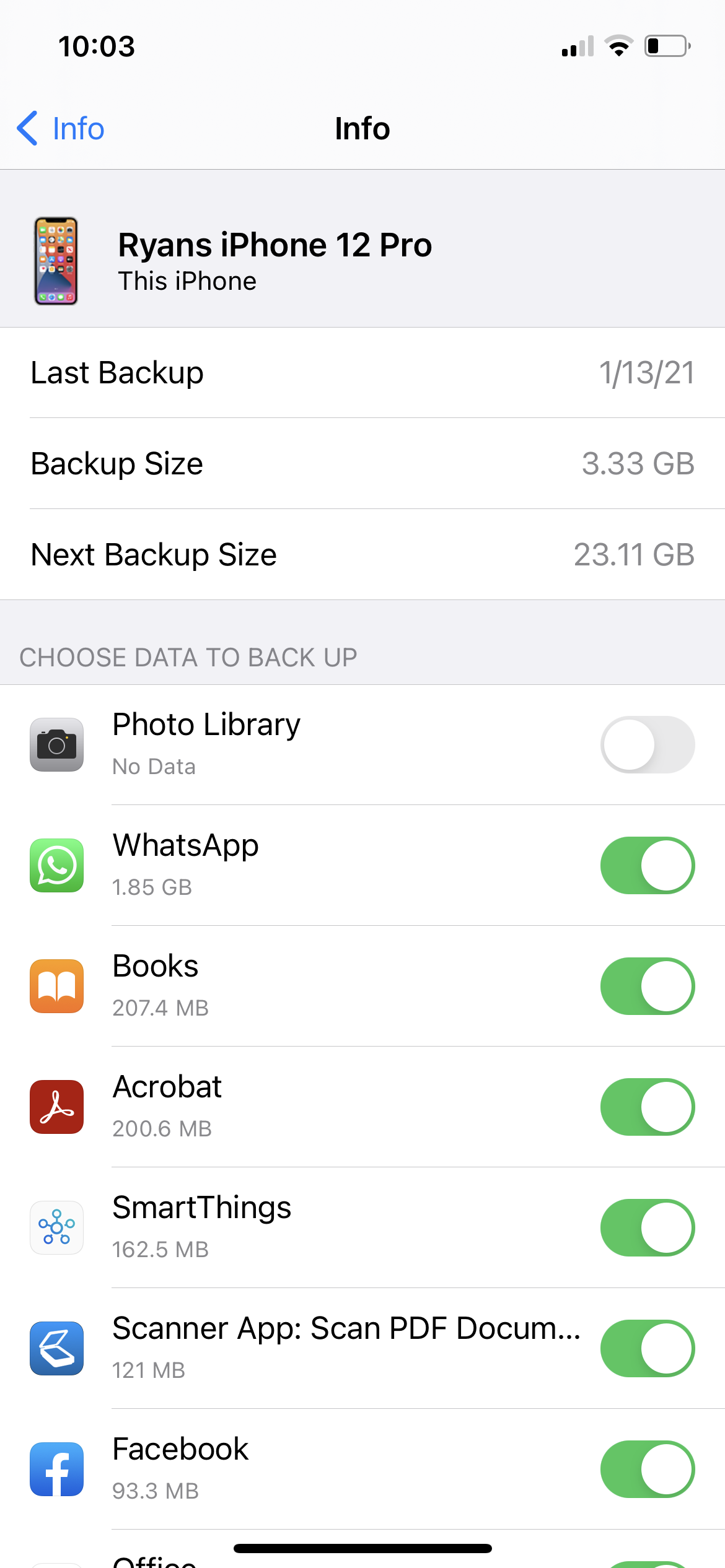 Next Backup suddenly much larger than las… Apple Community