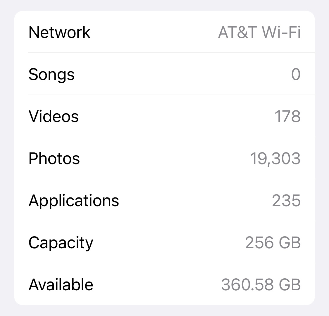 Any idea why my 256GB iPhone X shows my a… - Apple Community