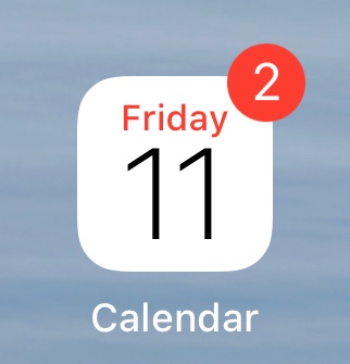 Calendar has number bubble Apple Community