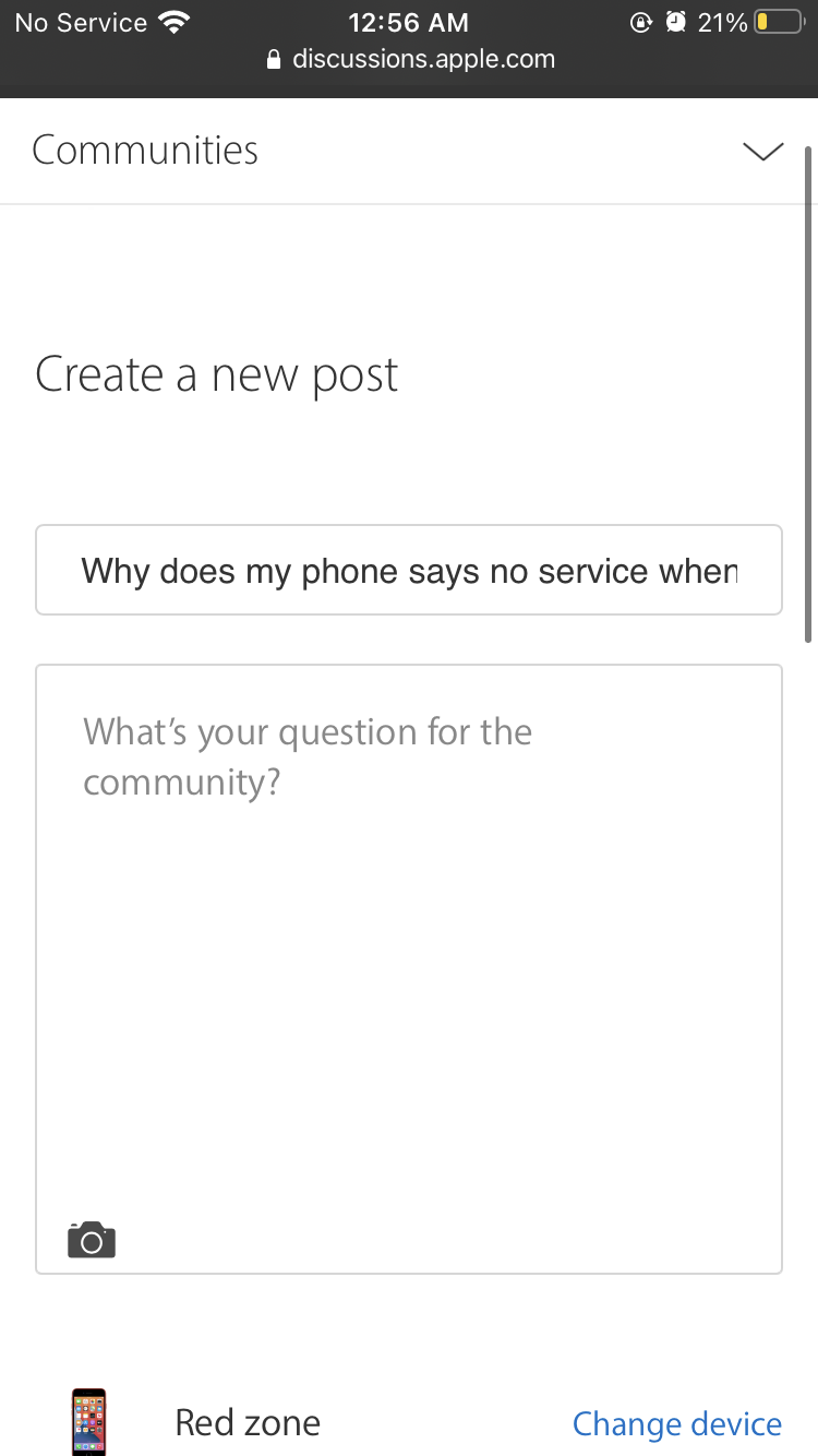Why does my phone says no service when my… Apple Community
