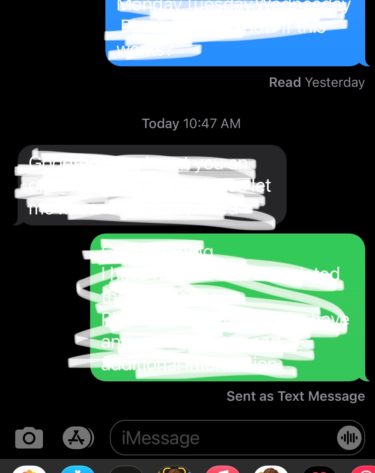 iMessage - why is recently send message d… - Apple Community