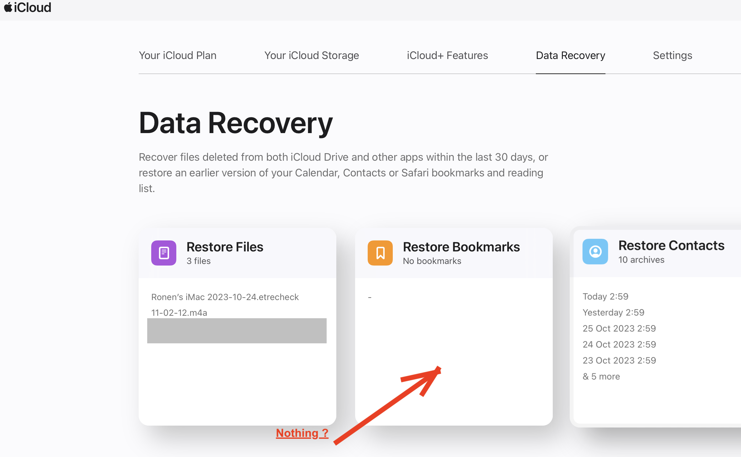 No Safari bookmarks on Apple Community