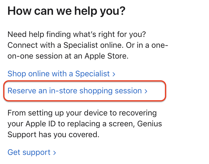 How to take a appointment Apple Community