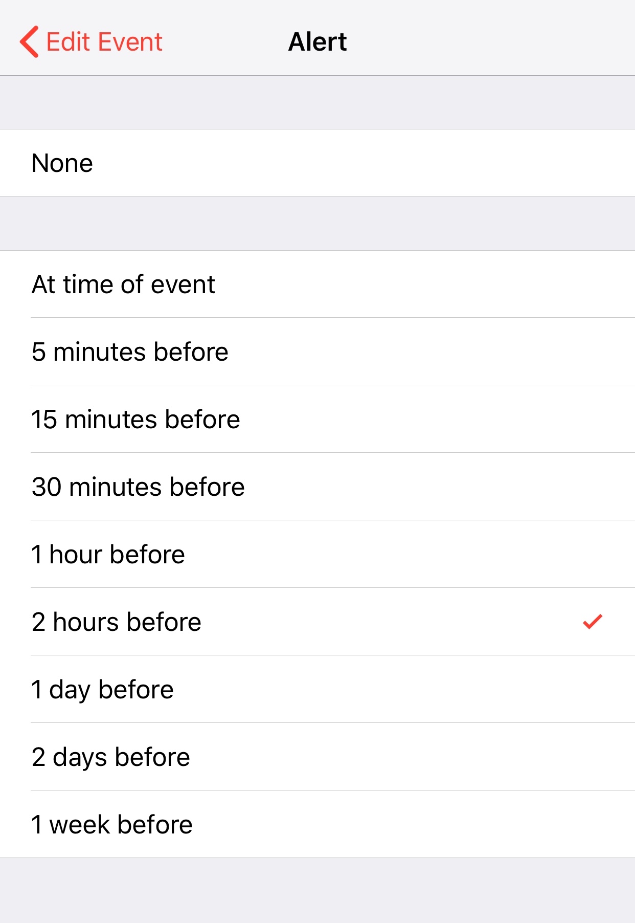 Set your own custom alert times in iPhone… Apple Community