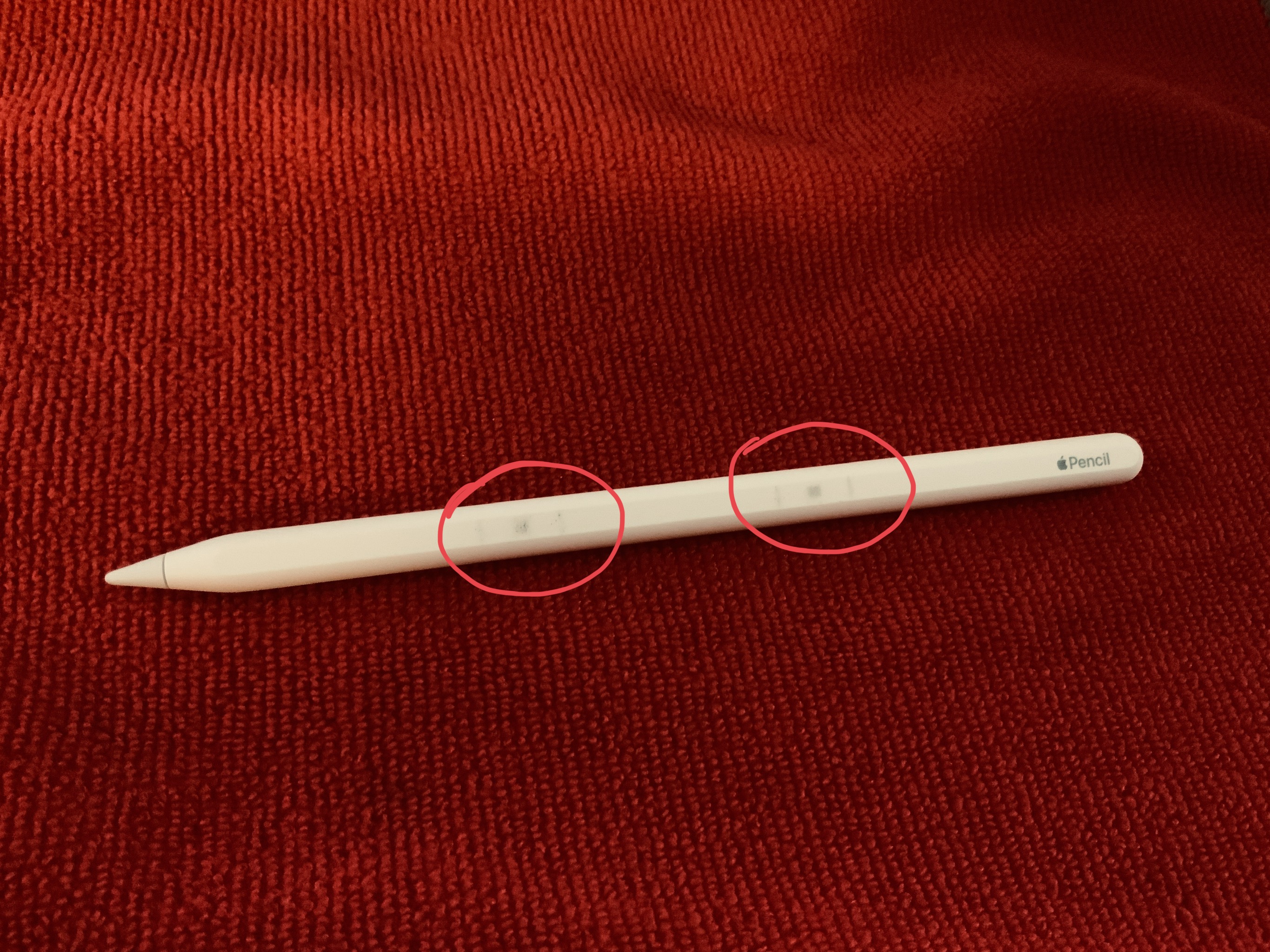 Strange marks on the side of apple pencil… - Apple Community