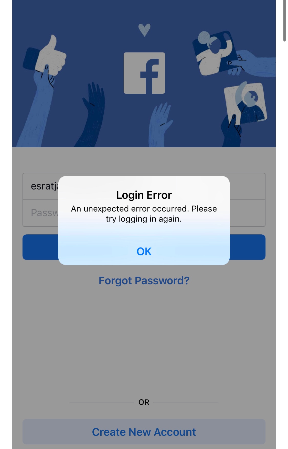 How To Fix Login Error On Facebook And Me Apple Community