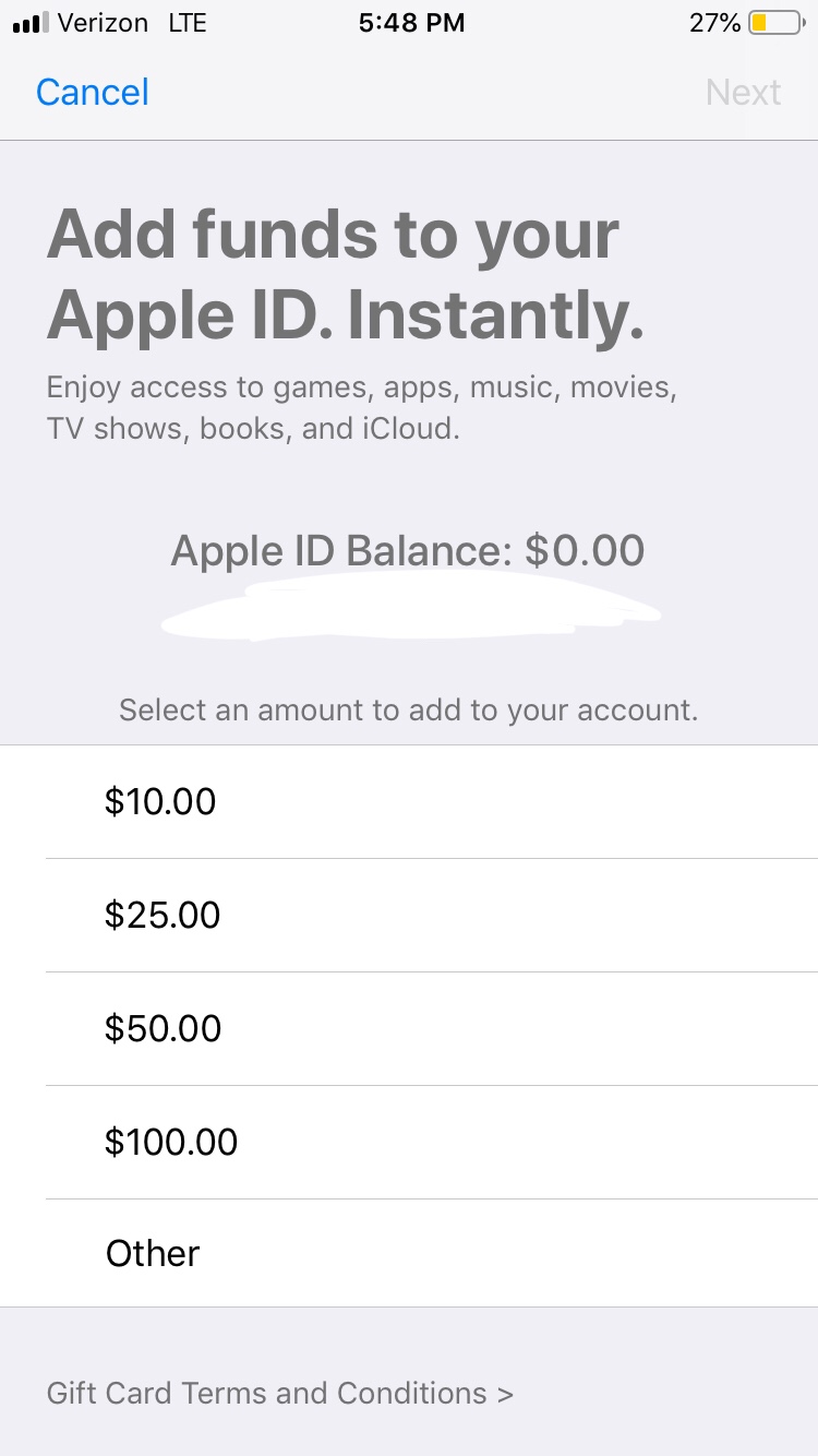 I’m Trying To Add Funds To My Account But… - Apple Community