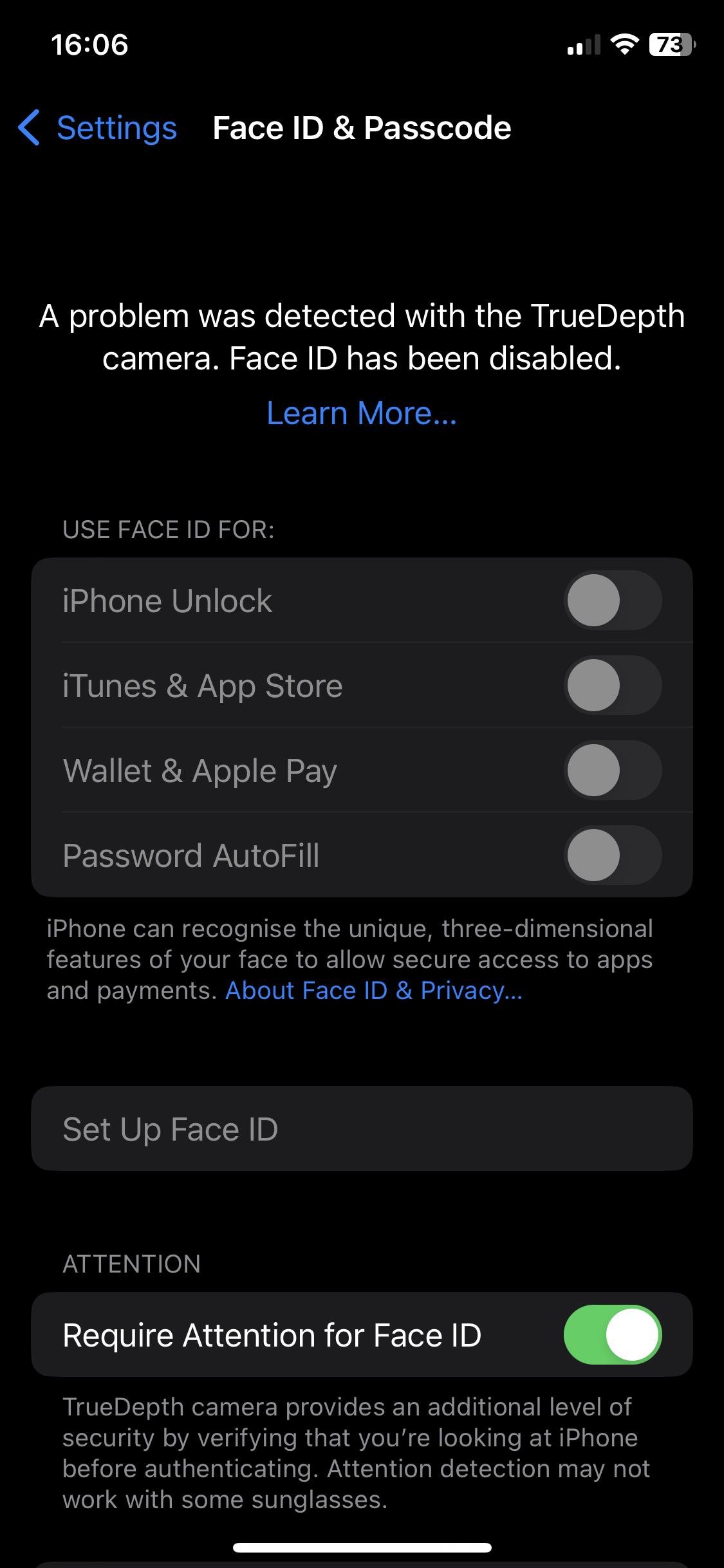 My face id not working.but one moment .I … Apple Community