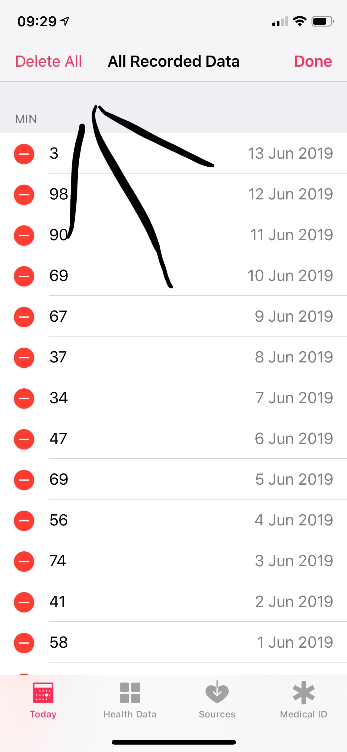 How do i delete data from my apple online watch