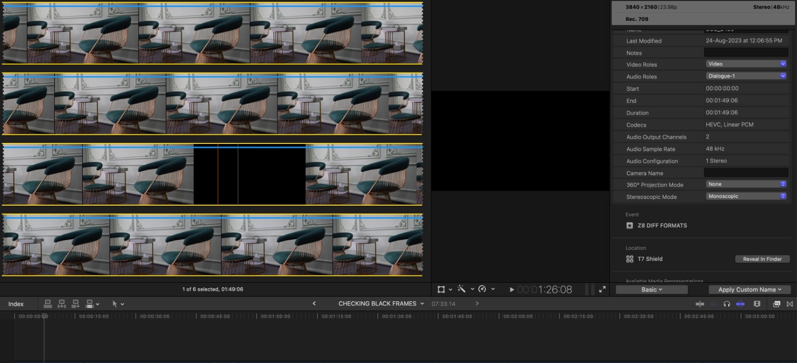 FCPX 10.6.8 SHOWING BLACK FRAMES , CANT E… Apple Community