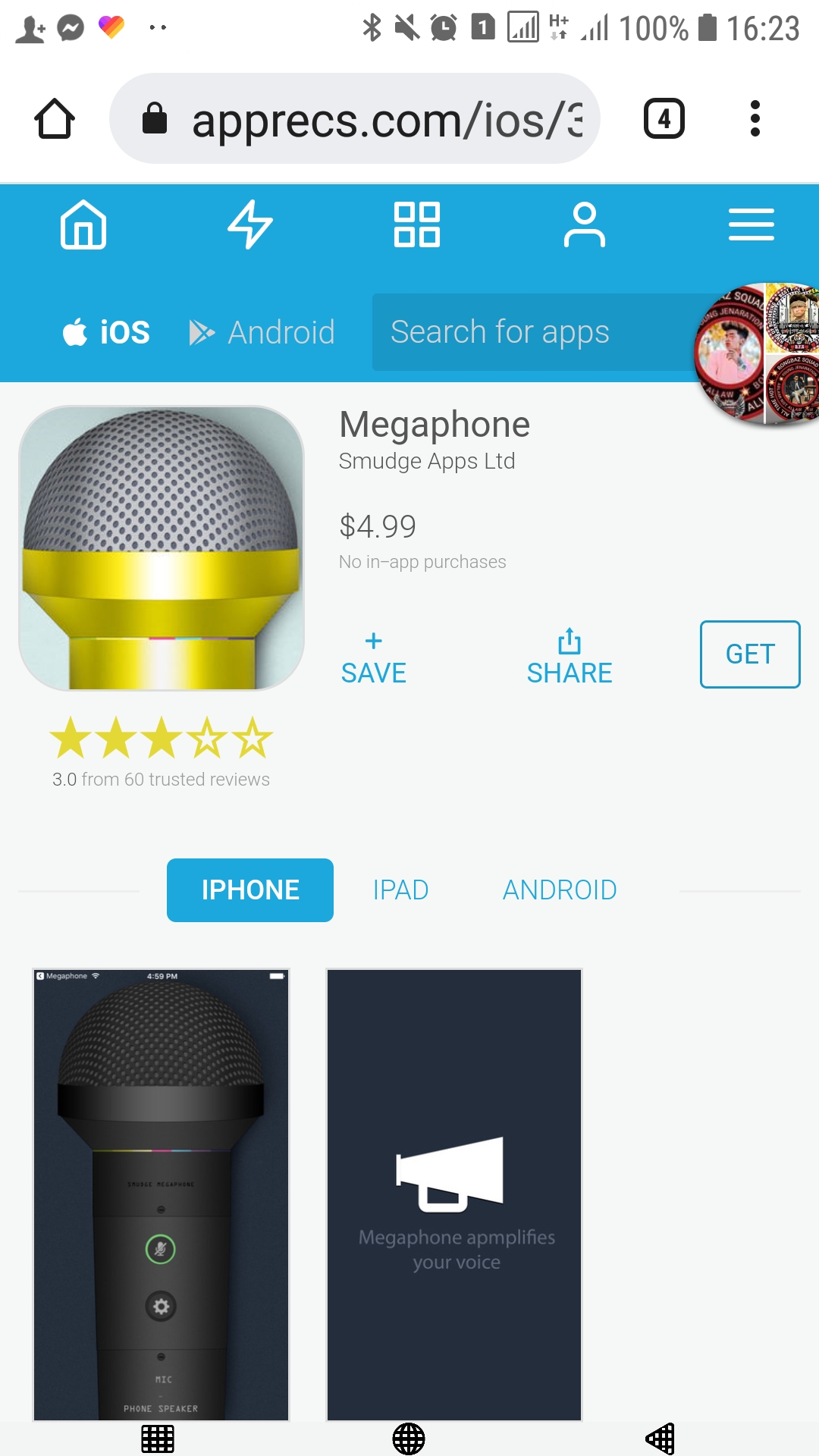 Megaphone: microphone dans l'App Store