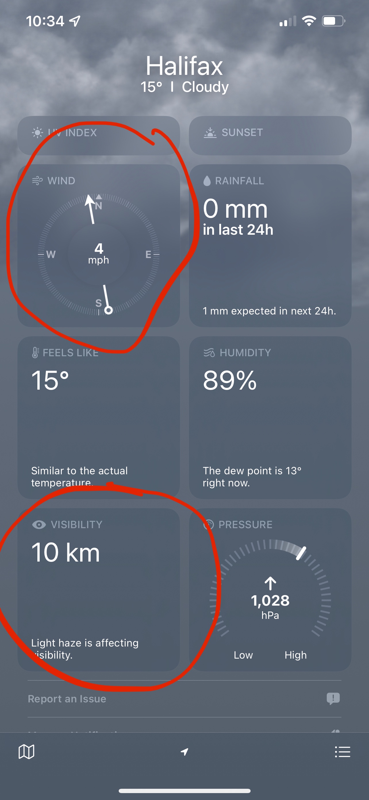 Visibility in the weather app Apple Community