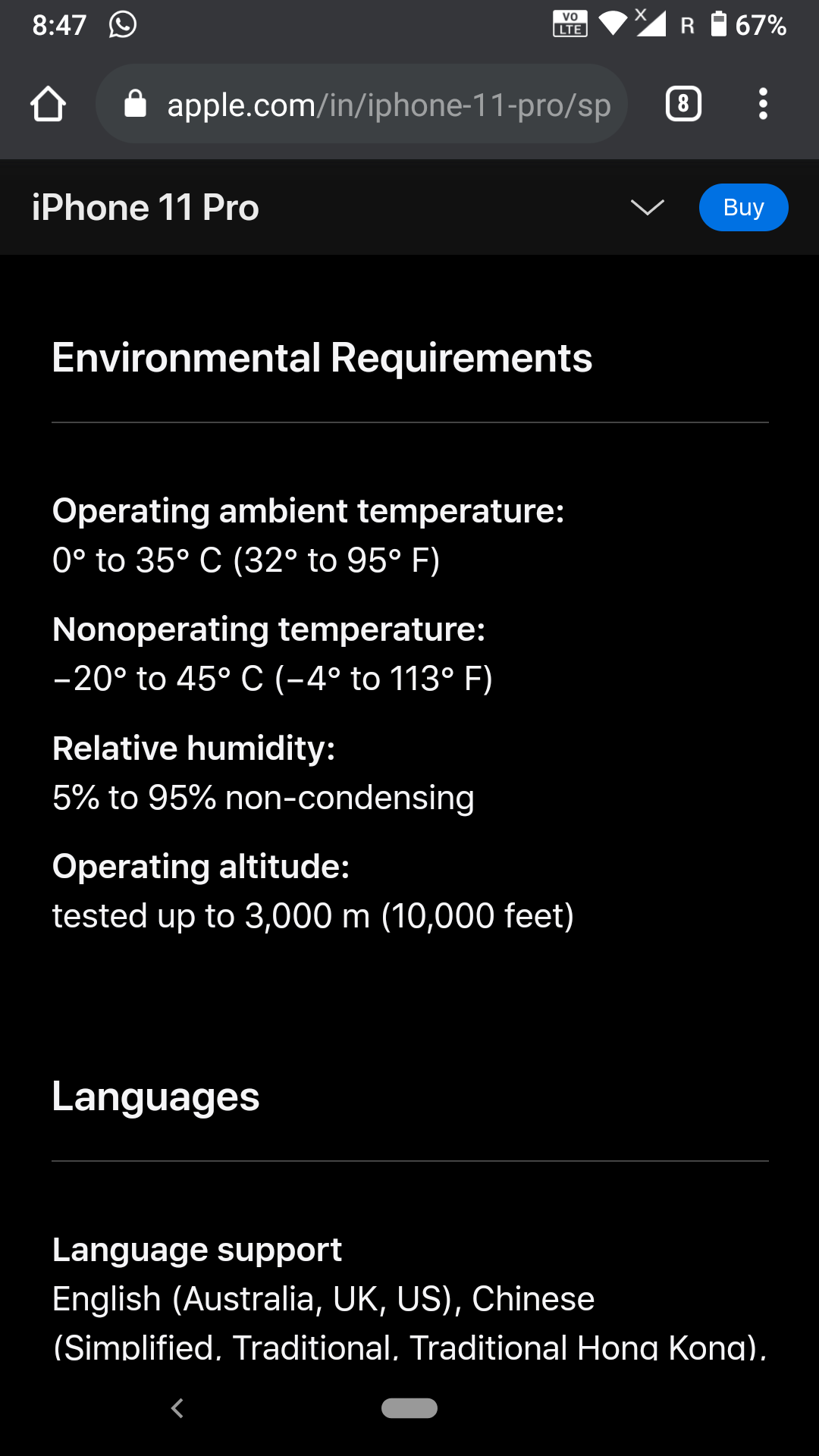 Query reg operating temperature Apple Community