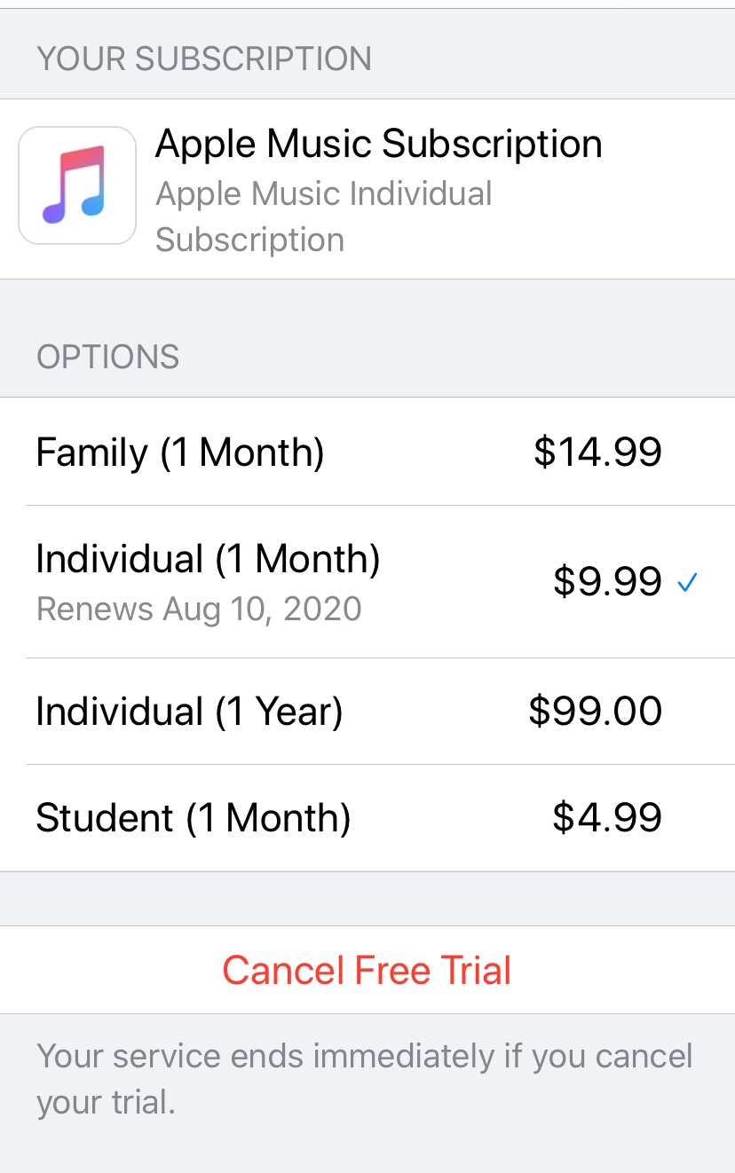 Unable To Cancel Apple Music Subscription Apple Community