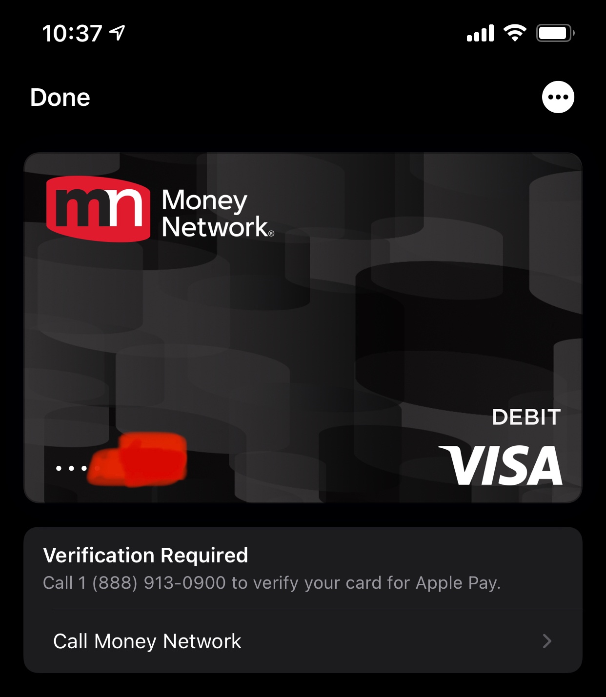 Verify Money Network Card for Apple Pay Apple Community