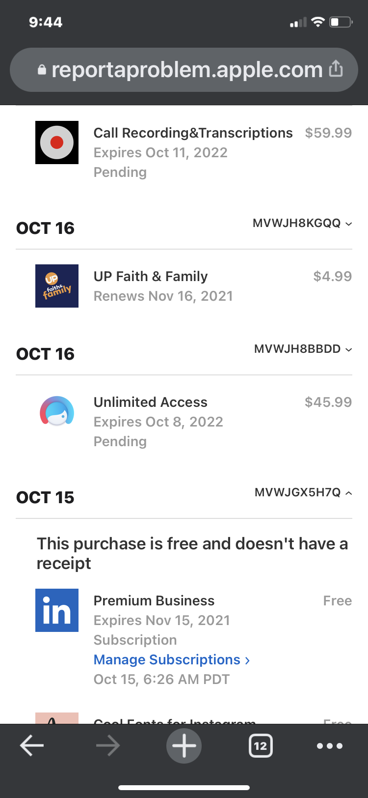 Unauthorized charges. Each of these appl… Apple Community