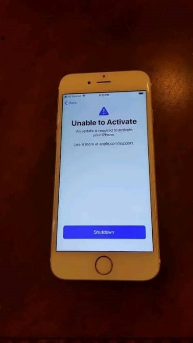 Unable to Activate, An update is required… - Apple Community