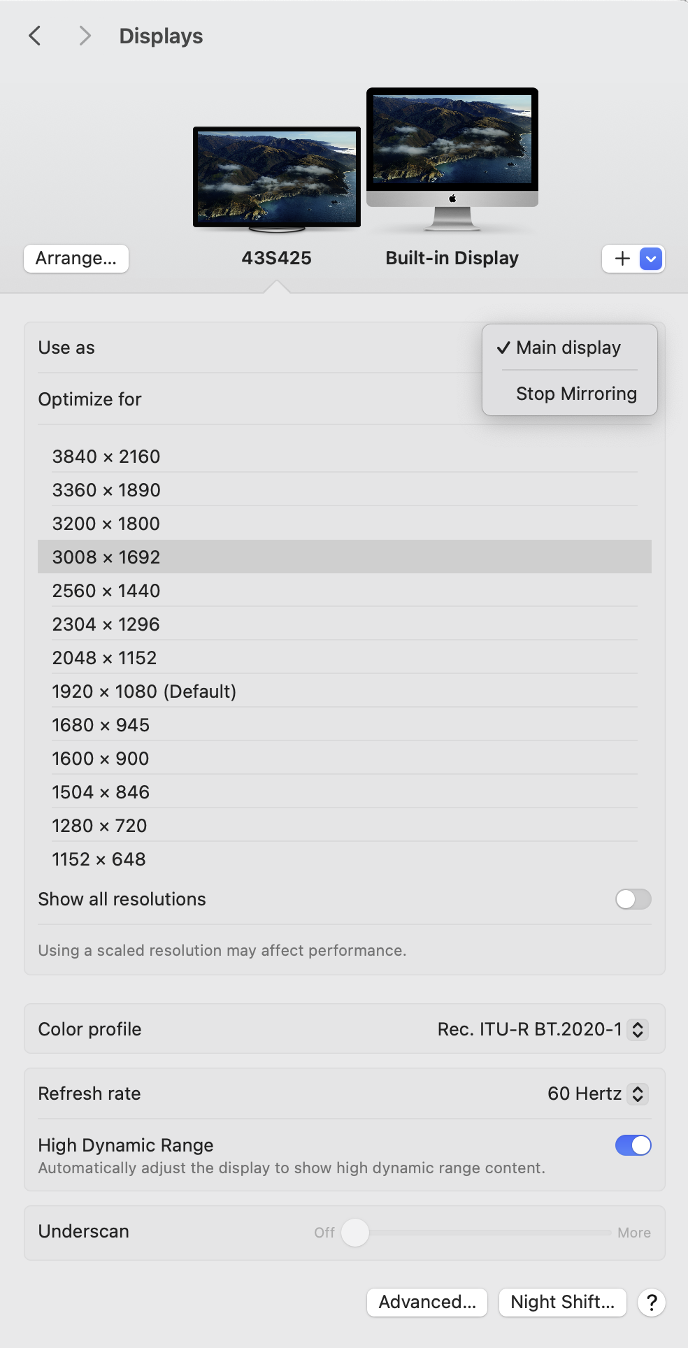 imac builtin display will not allow use … Apple Community