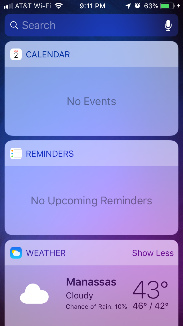 Calender widget not showing tomorrow’s ev… Apple Community