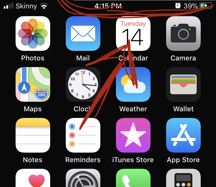 White line top of phone screen Apple Community