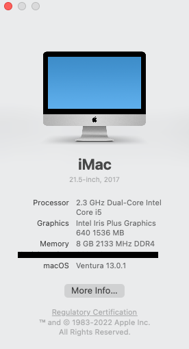 2017 iMac crashing after Ventura upgrade. - Apple Community